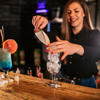 matices de las bebidas en evento taller